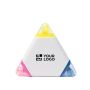 Marcador 3 en 1 triangular de plástico con 3 colores distintos