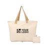 Bolsa de algodón reciclado plegable con certificado GRS 7L 140g/m2