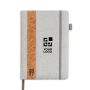 Agenda diaria con funda lino-corcho y cierre elástico A5
