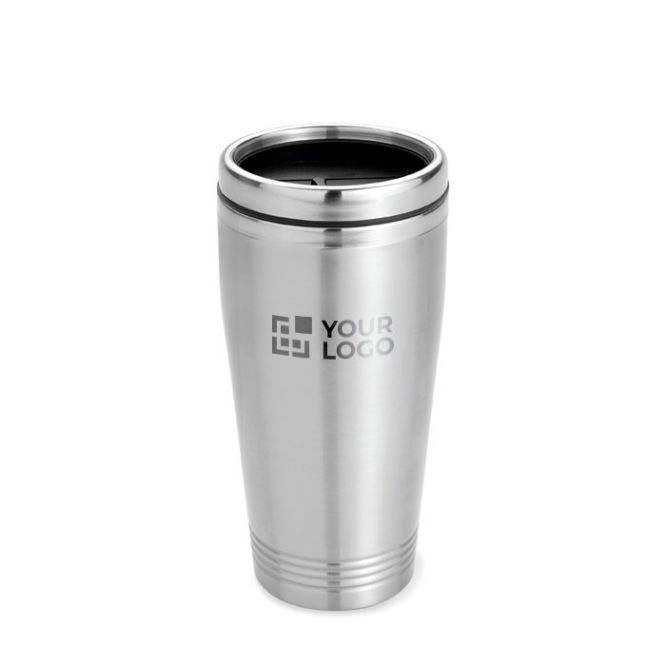 Vaso térmico personalizado de 400ml color Plateado Mate