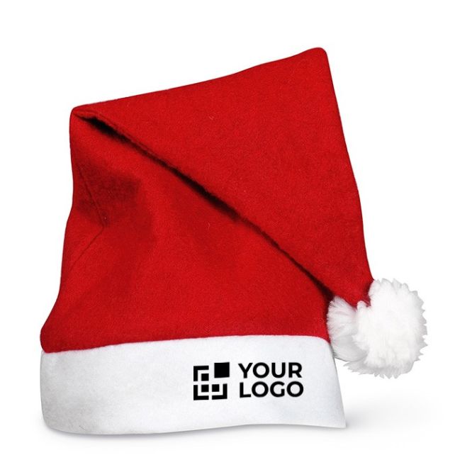 Gorro de Papa Noel publicitario con logo vista principal
