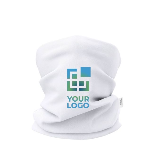 Braga de cuello personalizada antibacteriana color blanco