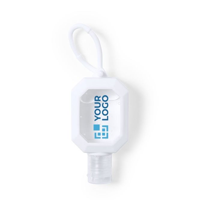 Botes de gel hidroalcohólico con aloe vera color blanco