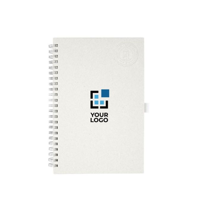 Libreta fabricada con cartones reciclados vista principal