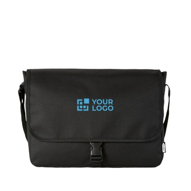 Bolsa de mensajero de plástico reciclado vista principal