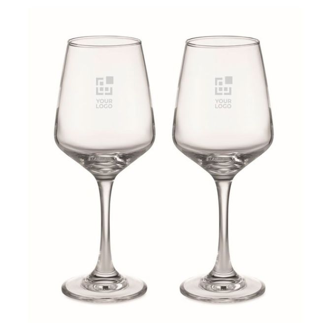 Dos copas de vino personalizadas vista principal