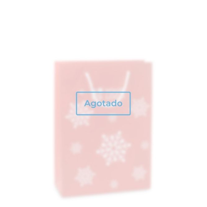 Bolsa navideña grande con copos con logotipo - agotado