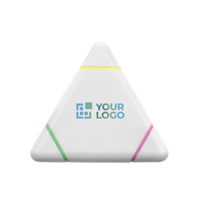 Marcador triangular con tres colores vista principal