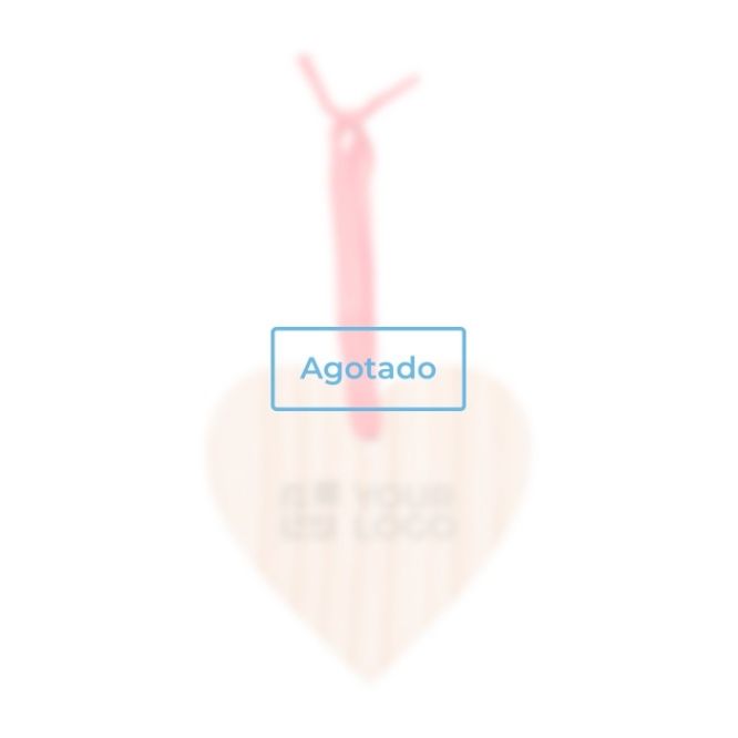 Adorno de madera con forma de corazón vista principal - agotado