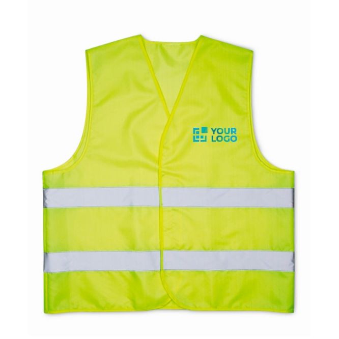 Chaleco de poliéster con bandas reflectantes de alta visibilidad