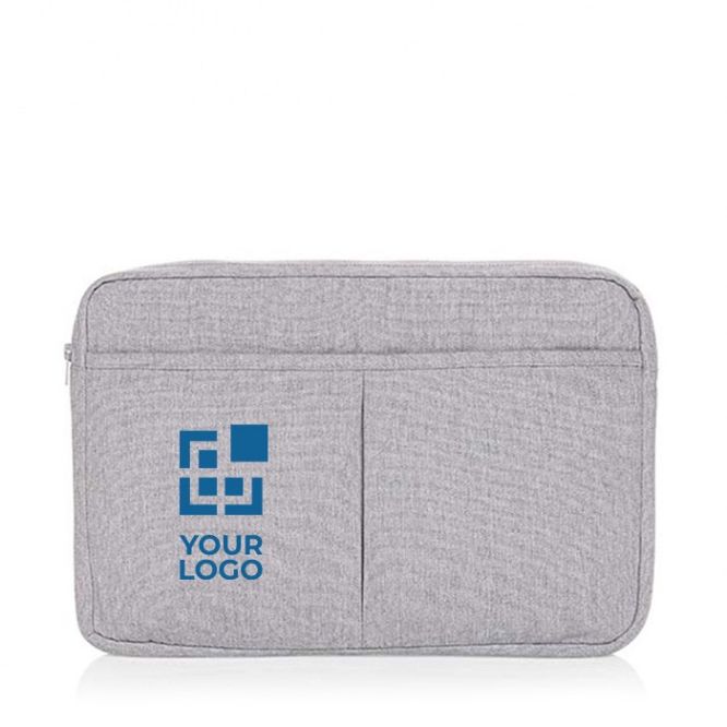 Funda para PC de algodón reciclado con bolsillos delanteros 15,6