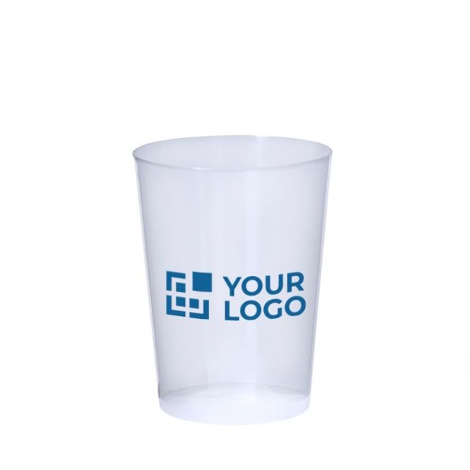 Vaso reutilizable de plástico con acabado translúcido 600ml