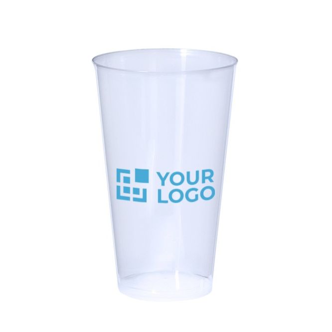 Vaso reutilizable de plástico con acabado translúcido 450ml