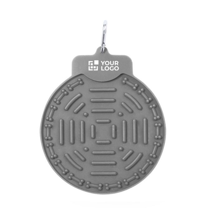 Almohadilla de silicona para lamer para mascotas con mosquetón