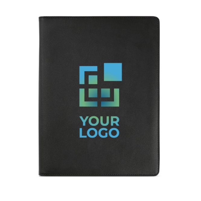 Portafolios de cuero sintético con cierre de cremallera y bloc A4 vista principal