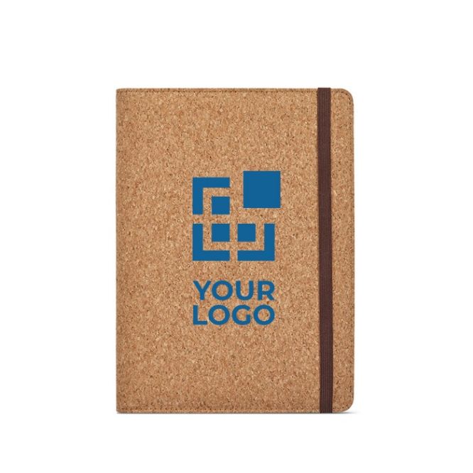 Portafolios de corcho con bolsillo para teléfono y portalápices A5