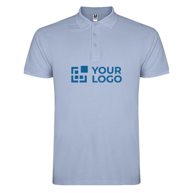 Polo de algodón en punto piqué de hombre en manga corta 200 g/m2 Roly vista principal