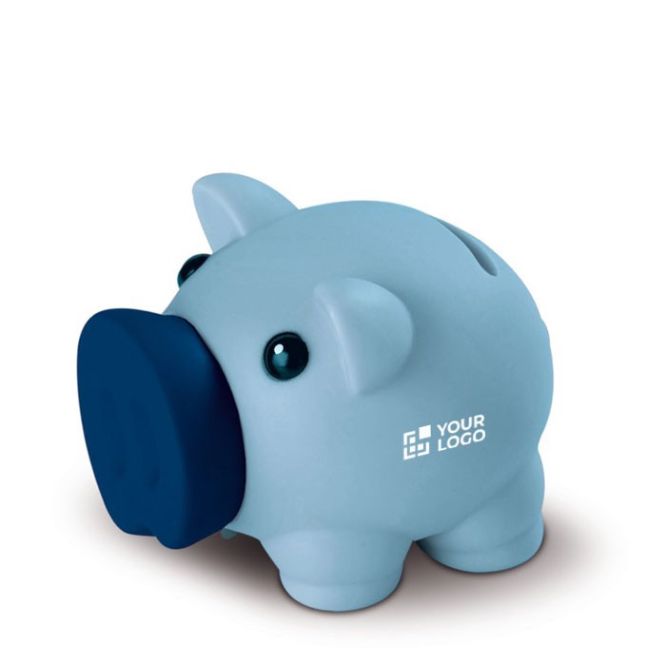 Alcancía hecha de material sintético en forma de cerdito