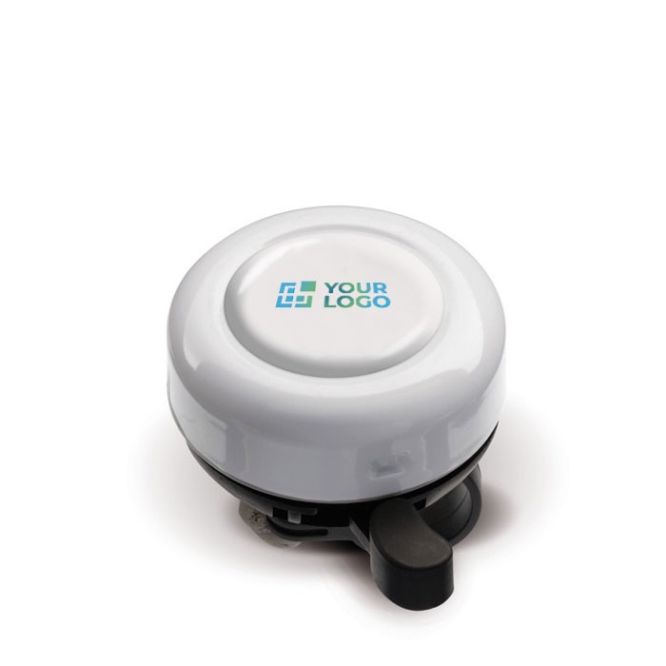 Timbre personalizable de metal blanco especial para bicicleta