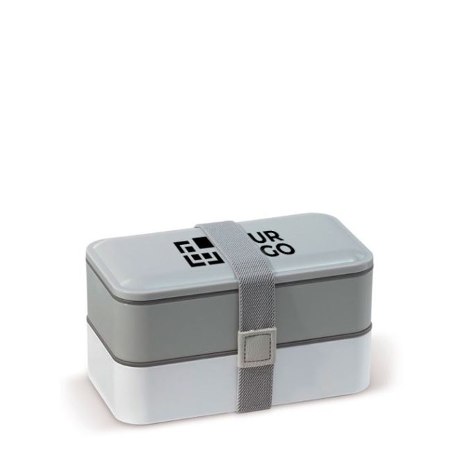 Fiambrera estilo Bento de doble piso con múltiples compartimientos