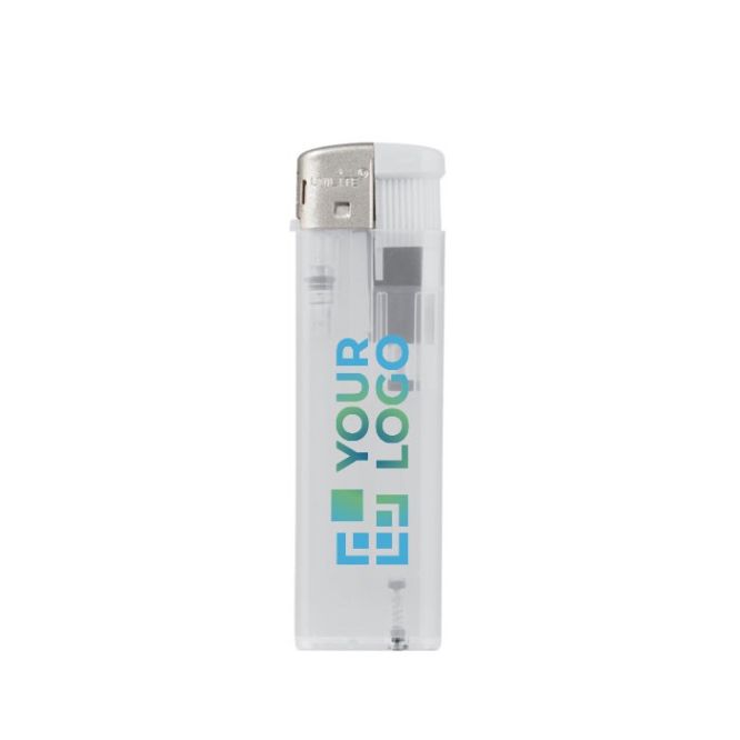 Encendedor electrónico recargable de colores transparentes