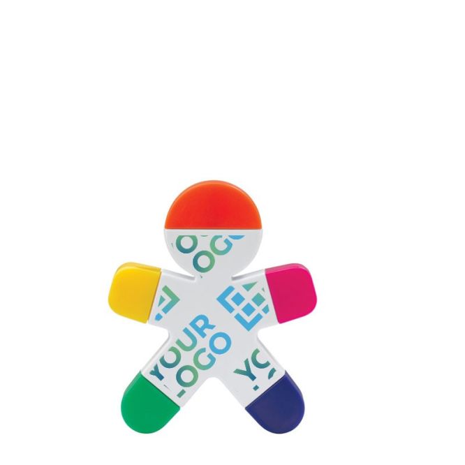 Marcador en forma de muñeco con 5 marcadores incluidos