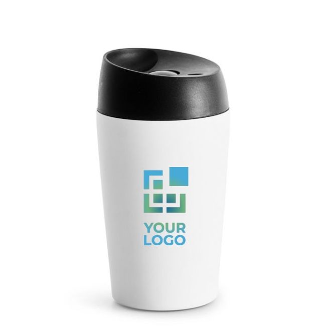 Vaso take away con función de abre y cierre con botón 240ml