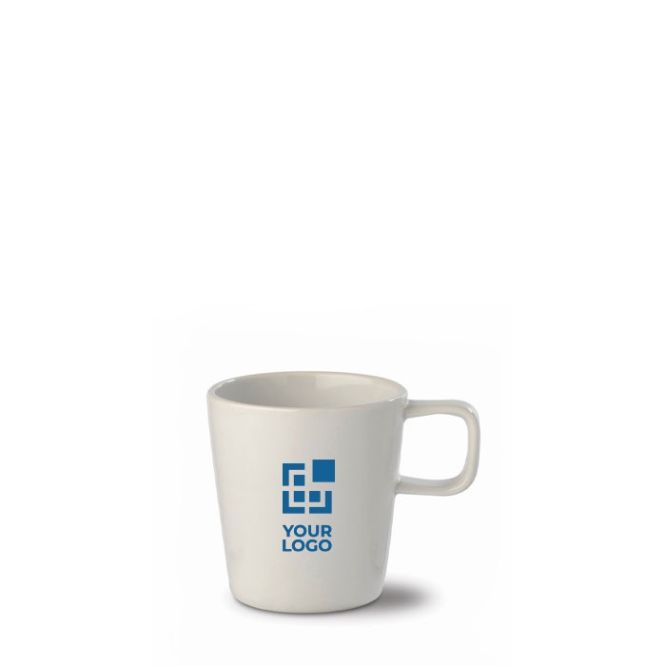 Taza de cerámica con asa cuadrada en la parte superior 180ml