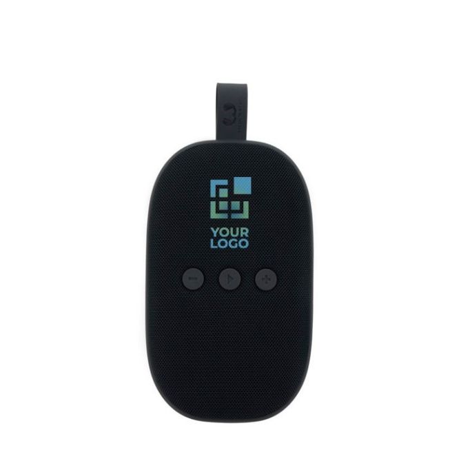 Altavoz portátil de forma ovalada resistente al agua Fresh 'n Rebel color gris oscuro segunda vista