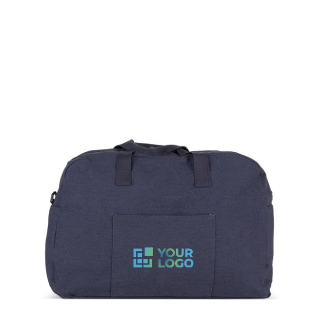 Bolsa de viaje lona reciclada con efecto lavado y correa ajustable