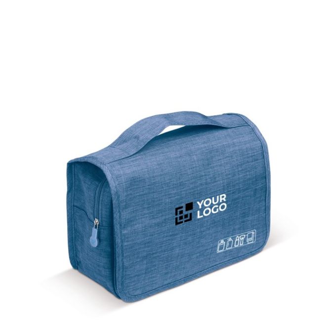 Bolsa de aseo plegable con varios compartimientos y gancho para colgar