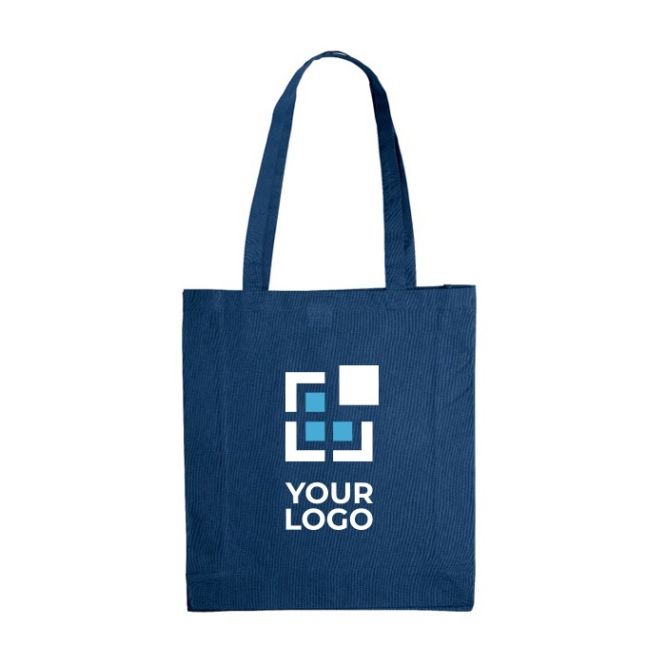 Bolsa de algodón OEKO-TEX de colores con fuelle 140 g/m2