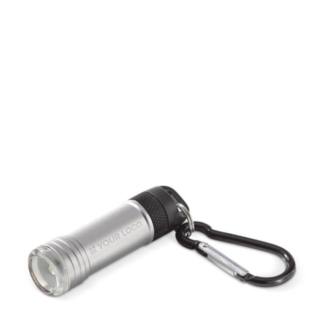 Linterna de aluminio con mosquetón para colgar en cualquier lugar