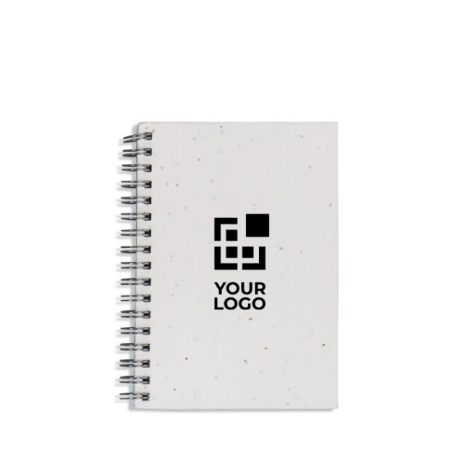 Cuaderno ecológico de papel de fumar con tapa biodegradable en flores