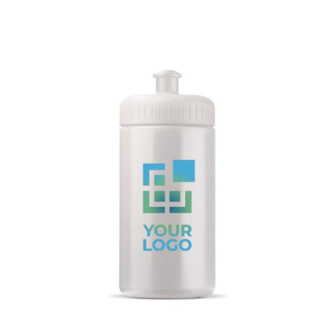 Bidón deportivo de bioplástico y libre de BPA hecho en EU 500ml color blanco/negro