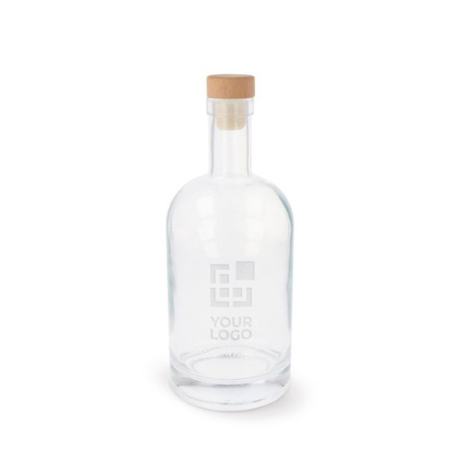 Botella sostenible hecha de vidrio con tapa de FSC 1L vista principal