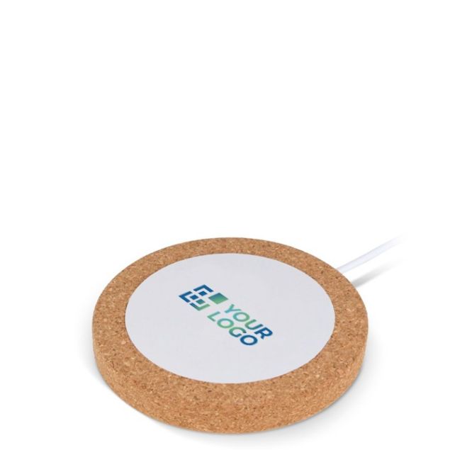 Cargador inalámbrico circular con amplia parte para personalizar 15W vista principal