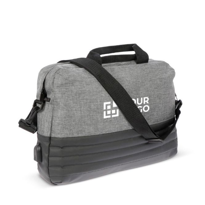 Maletín antirrobo para portátil de RPET con cremalleras ocultas 15''