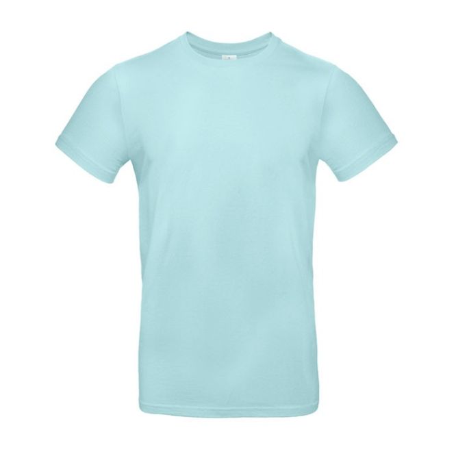 Camiseta de algodón para hombre de manga corta 185 g/m2 B&C color azul pastel vista de impresión