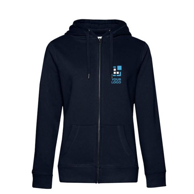 Sudadera de algodón para mujer con cremallera 280 g/m2 B&C vista principal
