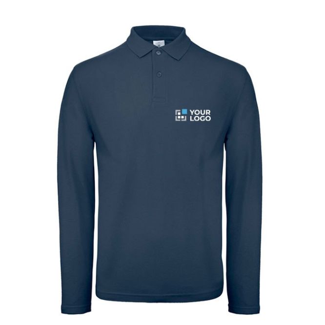 Polo de algodón de manga larga para hombre 180 g/m2 B&C vista principal