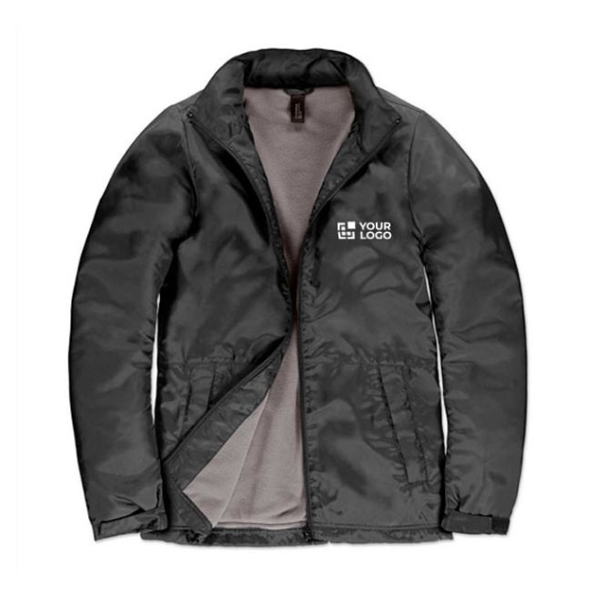 Chaqueta de poliéster para mujer impermeable y cortaviento B&C