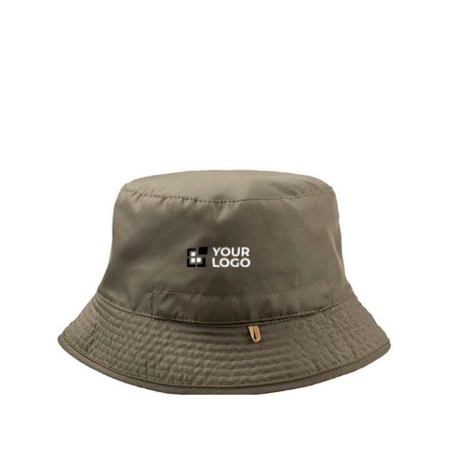 Gorro de pescador reversible de poliéster con interior de color