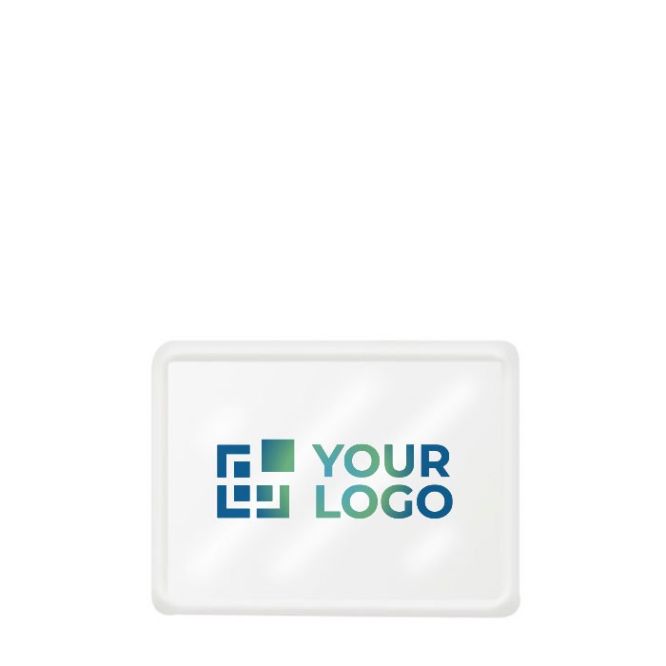 Identificador acrílico con imán con papel a 1 cara 4.9x3.5cm color transparente vista de impresión