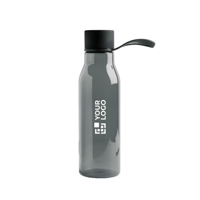 Botella de tritán con tapa de metal y asa de silicona 600ml