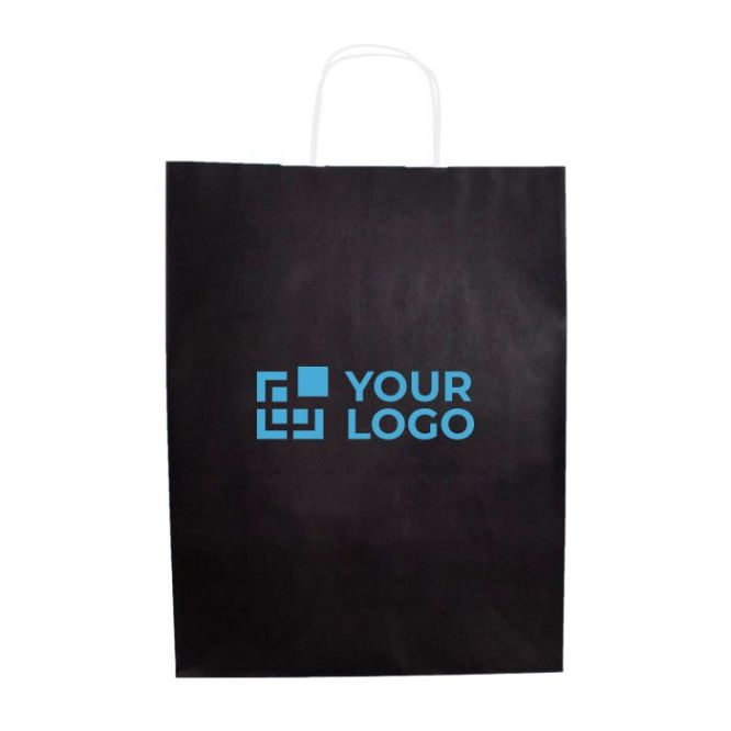 Bolsa sostenible hecha en papel kraft con asas cortas 100 g/m2