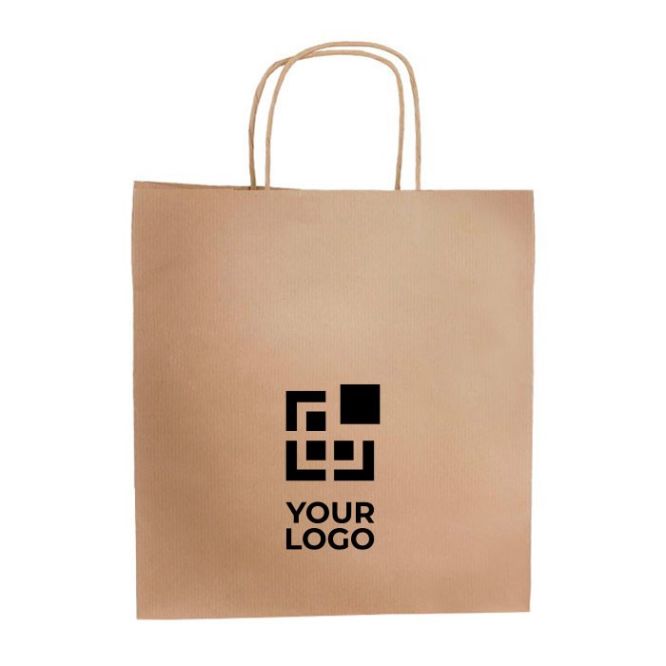 Bolsa para la compra de papel kraft con fuelle ancho 100 g/m2