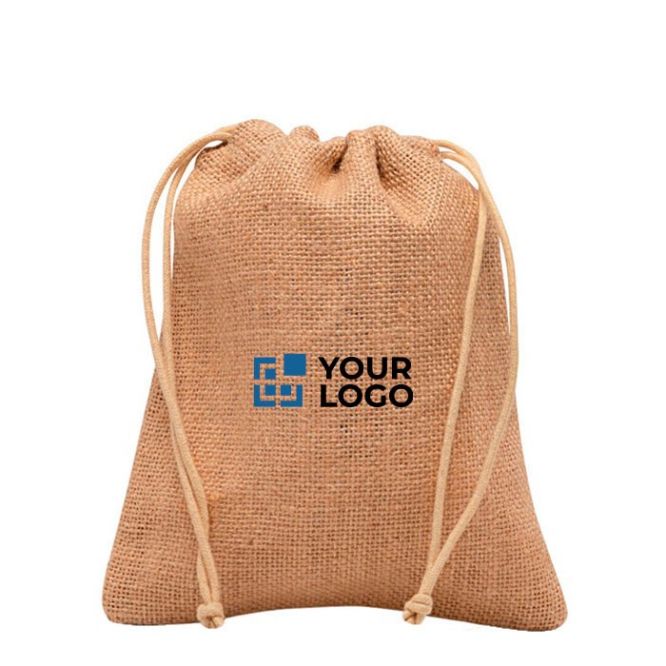 Bolsa que aúna artesanía de yute con dos lazos incorporados vista principal