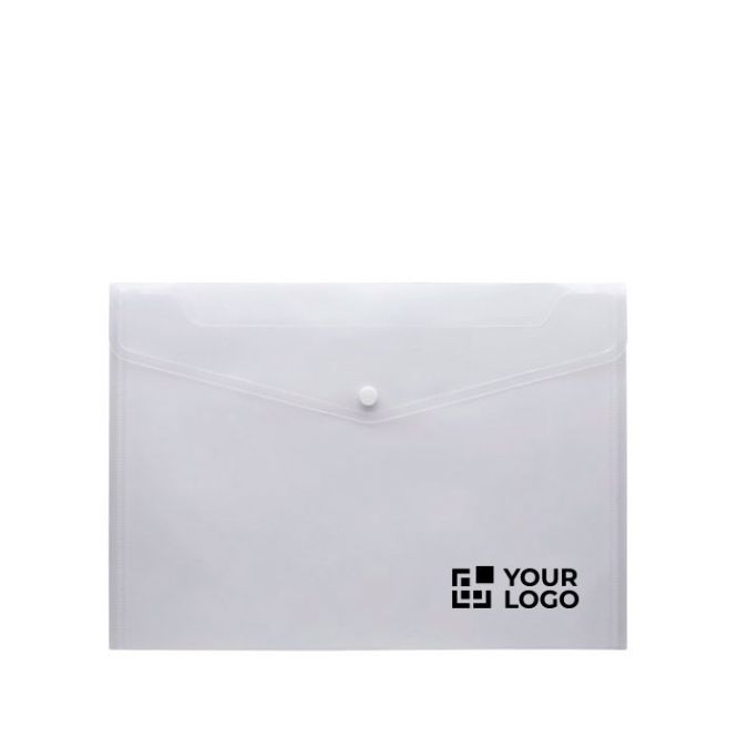 Carpeta portadocumentos con cierre de botón para hojas A4