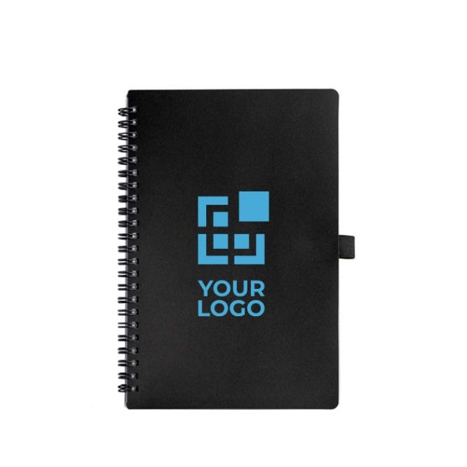 Cuaderno de notas con anillas y portabolígrafos A5 hojas a rayas